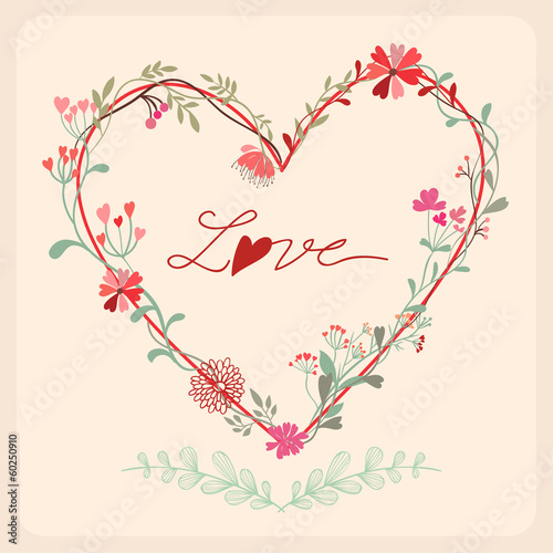 Invitation card with heart