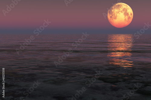 Moon over the sea © Onyshchenko