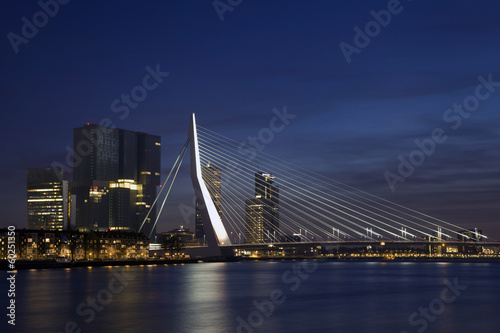 Erasmus Bridge in Rotterdam on the Nieuve-Maas River © bbsferrari