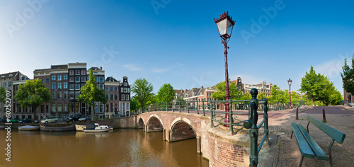 Photography Amsterdam tranquil canal scene, Holland