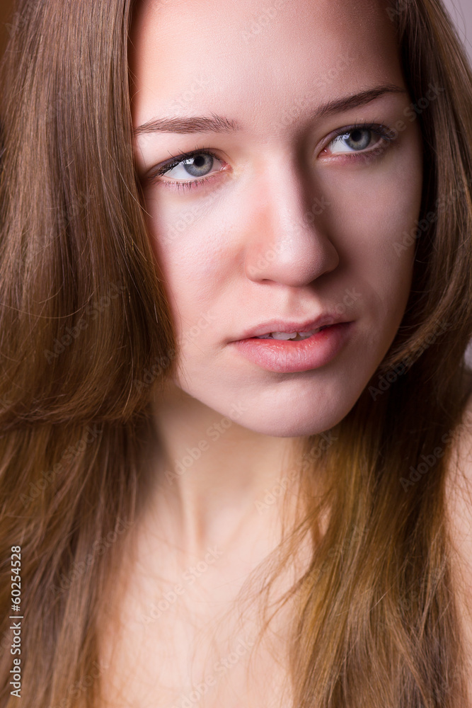 Studio beauty portrait of a beautiful young woman Studio beauty portrait of a beautiful young woman