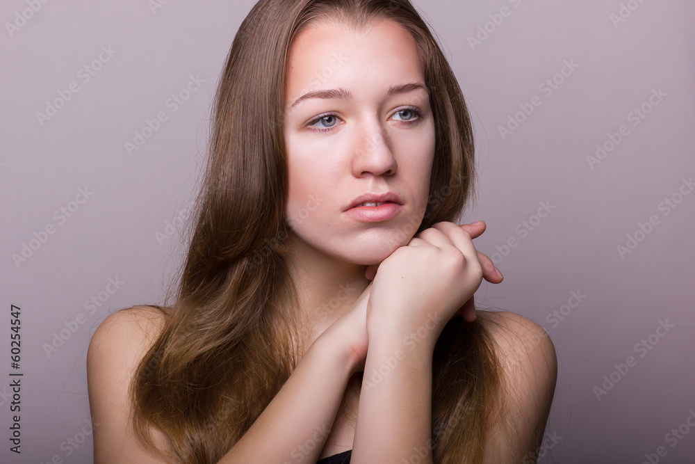 Studio beauty portrait of a beautiful young woman Studio beauty portrait of a beautiful young woman