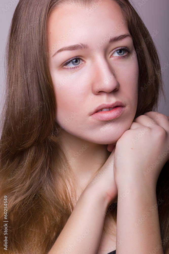 Studio beauty portrait of a beautiful young woman Studio beauty portrait of a beautiful young woman