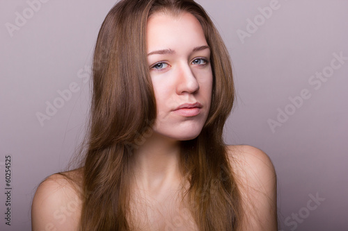 Studio beauty portrait of a beautiful young woman