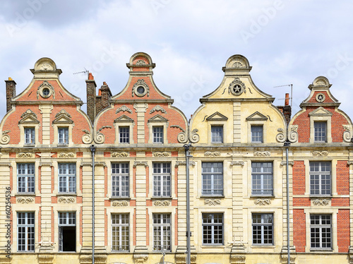 Canvas Print Arras France Flemish style buildings, main square of Grand Place