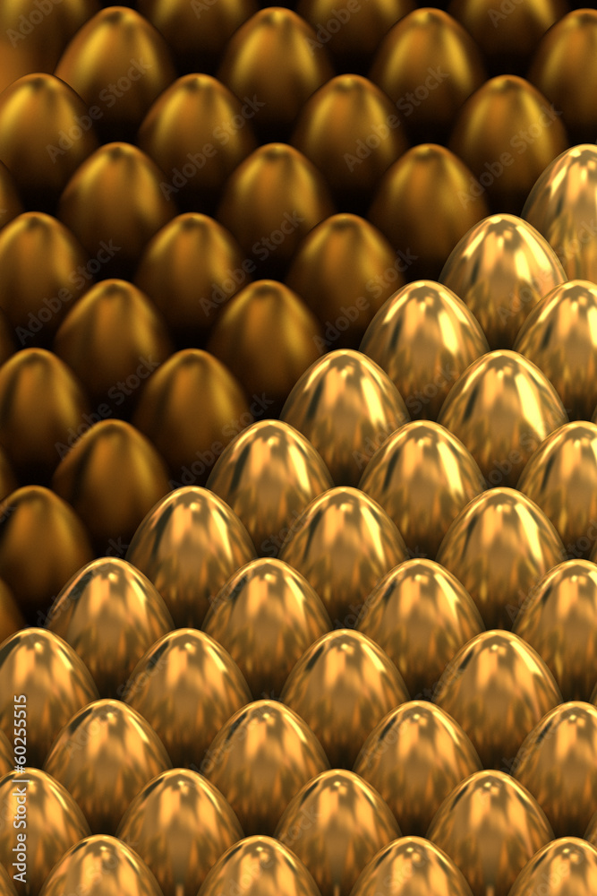 Obraz premium Golden Easter eggs