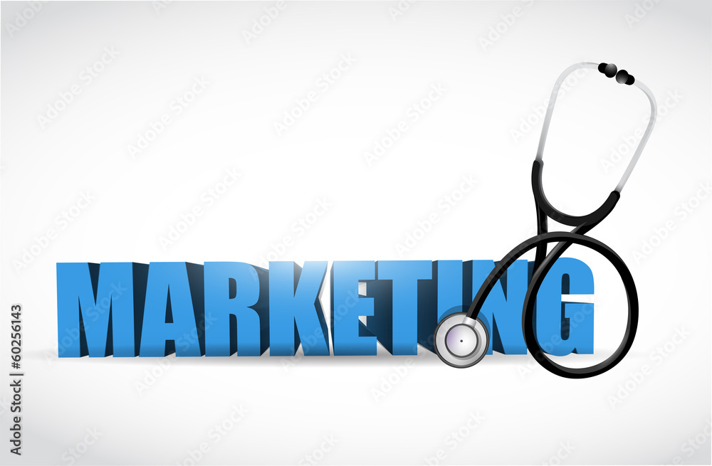marketing and stethoscope illustration design marketing and stethoscope illustration design