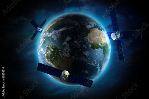 Fototapeta Naklejka Na Ścianę i Meble -  Orbiting Satellites