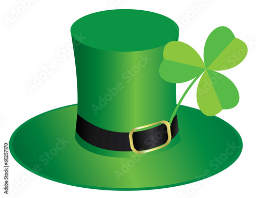 vector hat with shamrock