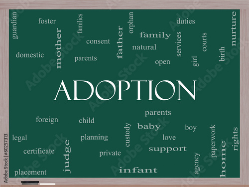 Wallpaper Mural Adoption Word Cloud Concept on a Blackboard Torontodigital.ca