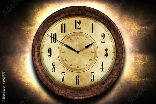 Wallpaper Mural Vintage Clock Illustration Torontodigital.ca