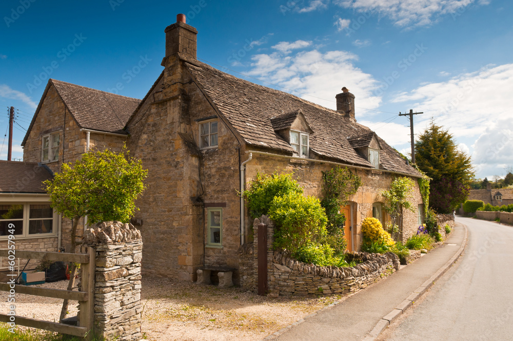 Traditional rural homes scene