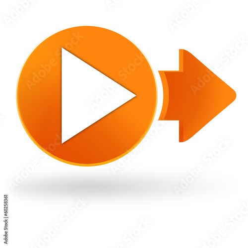 play lecture sur symbole web orange