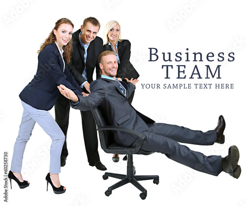 Group of business people is...