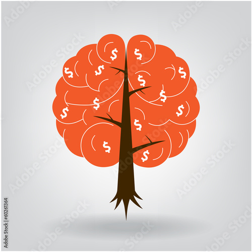 Brain tree illustration
