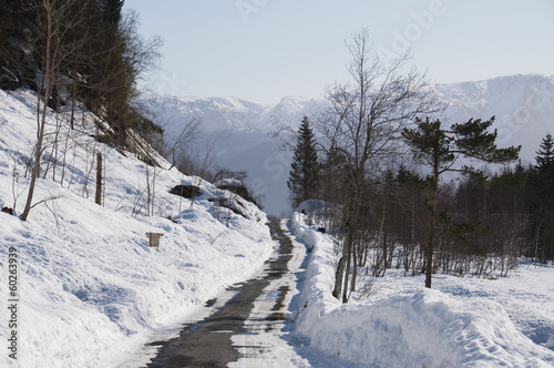 Plowed road