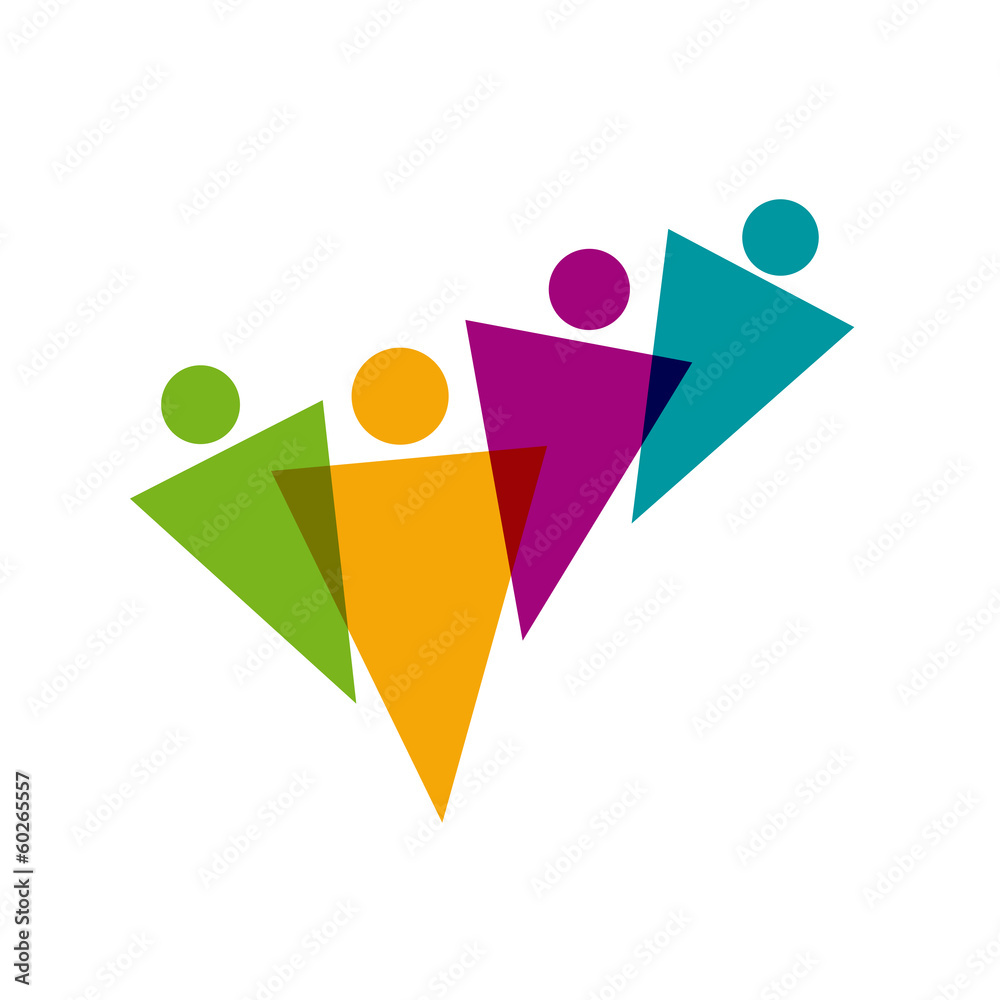 Vector logo teamwork, meeting