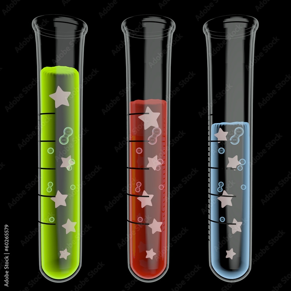 3d render of a scientific star icon particles in test glass 3d render of a scientific star icon particles in test glass