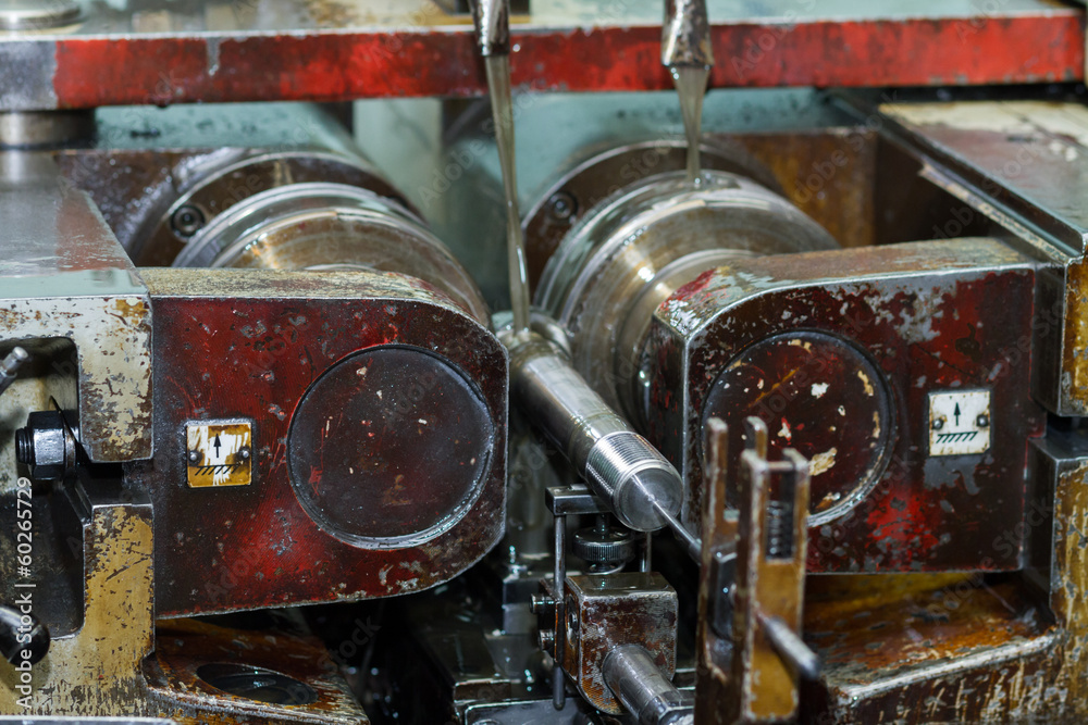 Fototapeta premium lathe machine in a workshop