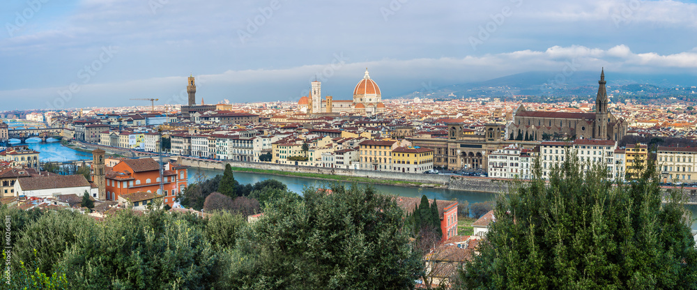 Obraz premium A beautiful panorama of Florence, Tuscany, Italy.