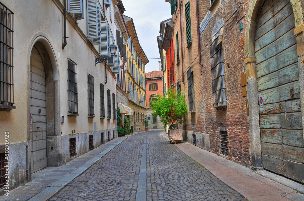 Alleyway. Piacenza. Emilia-Romagna. Italy.