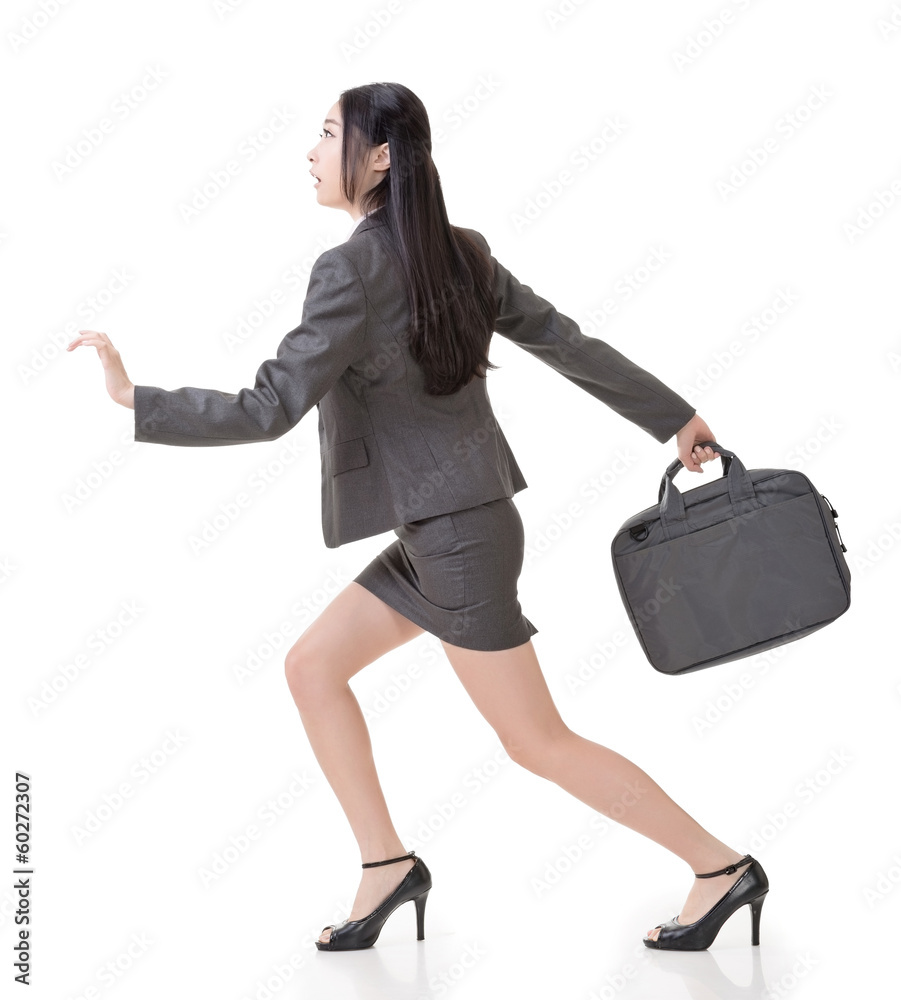 Asian businesswoman run Asian businesswoman run