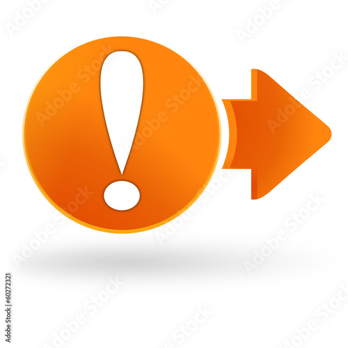 danger sur symbole web orange