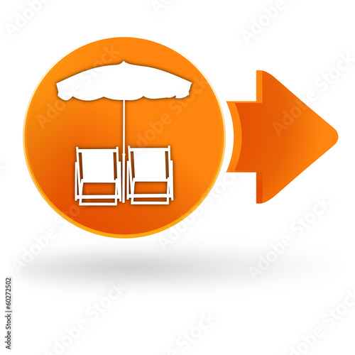vacances sur symbole web orange