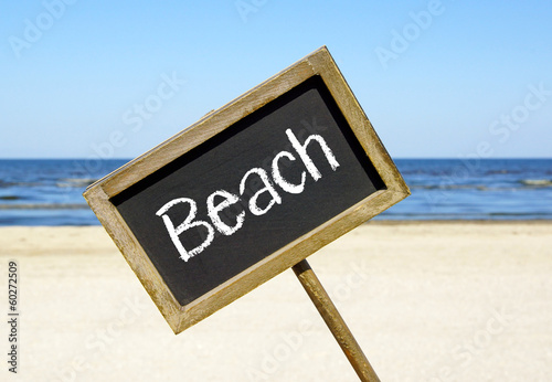 Beach chalkboard summer holiday