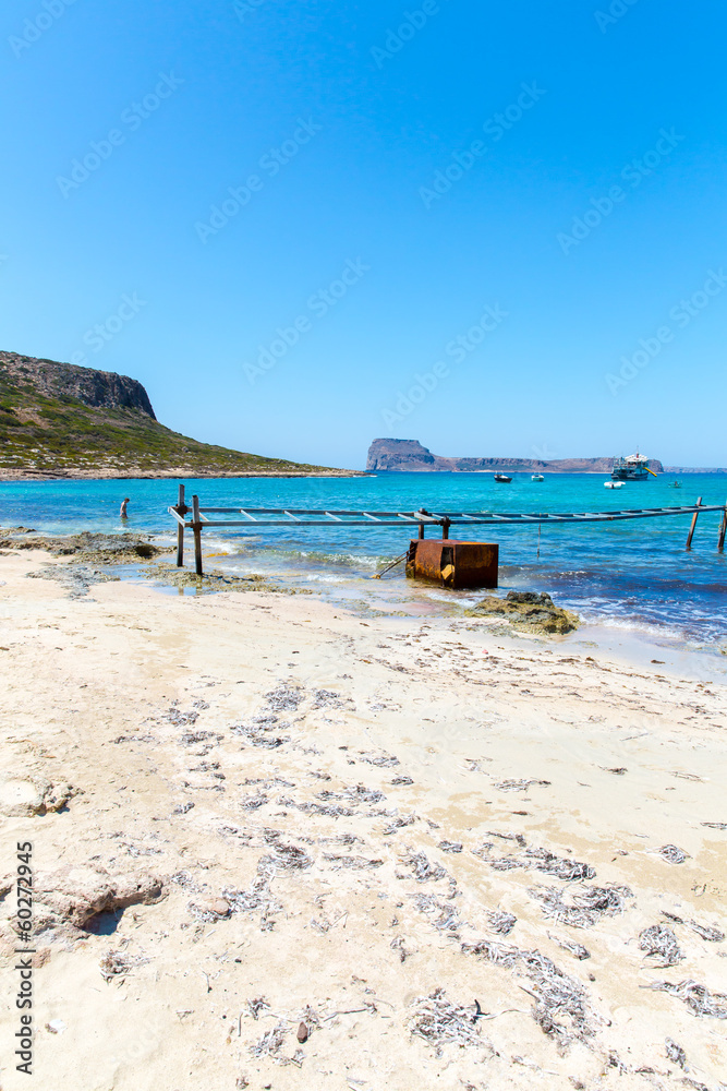 Fototapeta premium Balos beach. View from Gramvousa Island, Crete in Greece