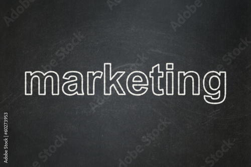 Marketing concept: Marketing on chalkboard background