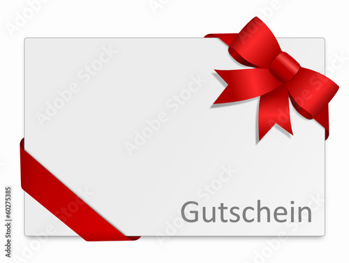 Geschenkgutschein mit Schleife