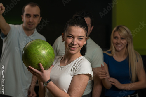 Friends Bowling Having Fun