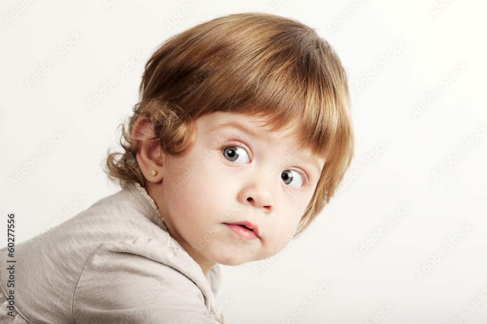Cute little girl studio portrait Cute little girl studio portrait