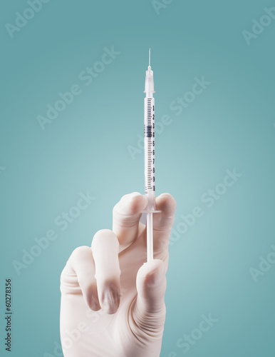 injection with syringe photo