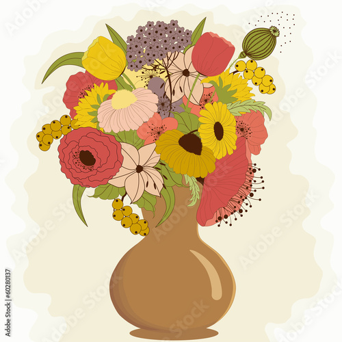 A vase with flowers