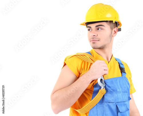 Young worker isolated on white © Africa Studio