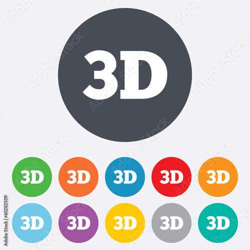 3D sign icon. 3D New technology symbol. © blankstock