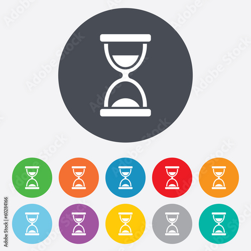 Hourglass sign icon. Sand timer symbol.