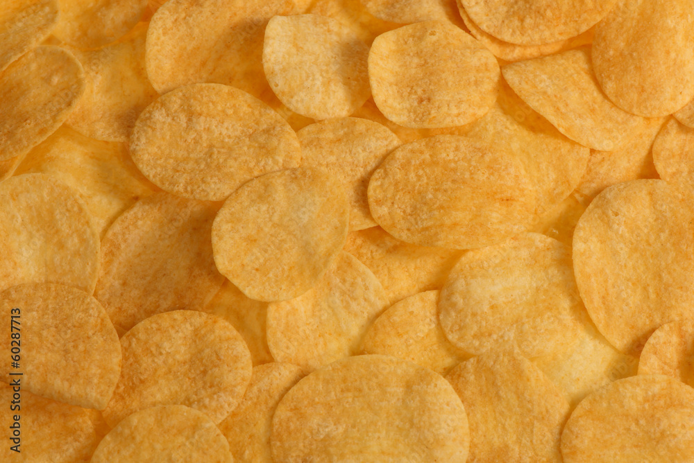 background of potato chips background of potato chips