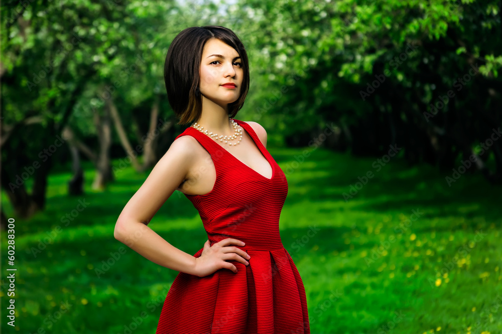 model girl in red dress model girl in red dress