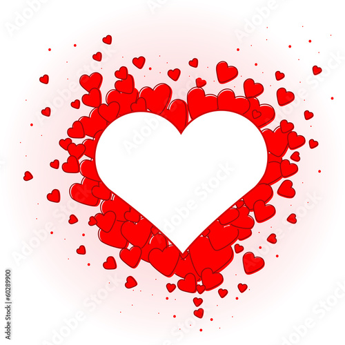 Fototapeta Naklejka Na Ścianę i Meble -  pretty red hearts for valentines day