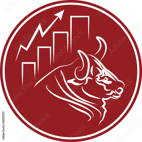 bullish market trend sticker