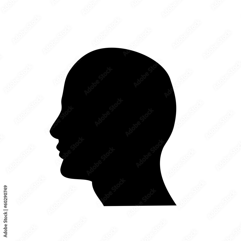 Human head shape vector Human head shape vector