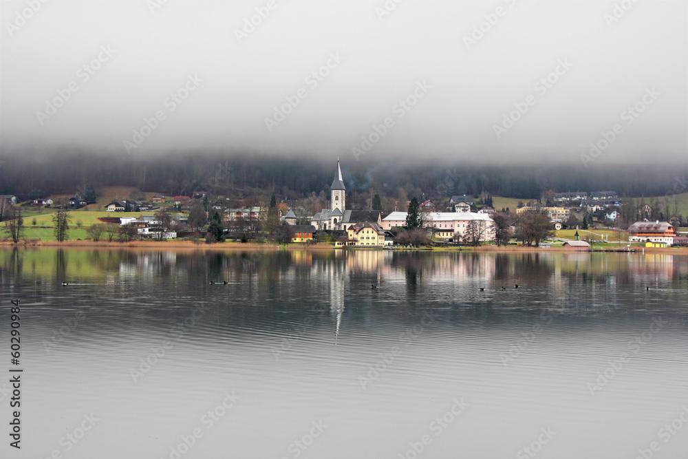 Foggy day at the Ossiacher See