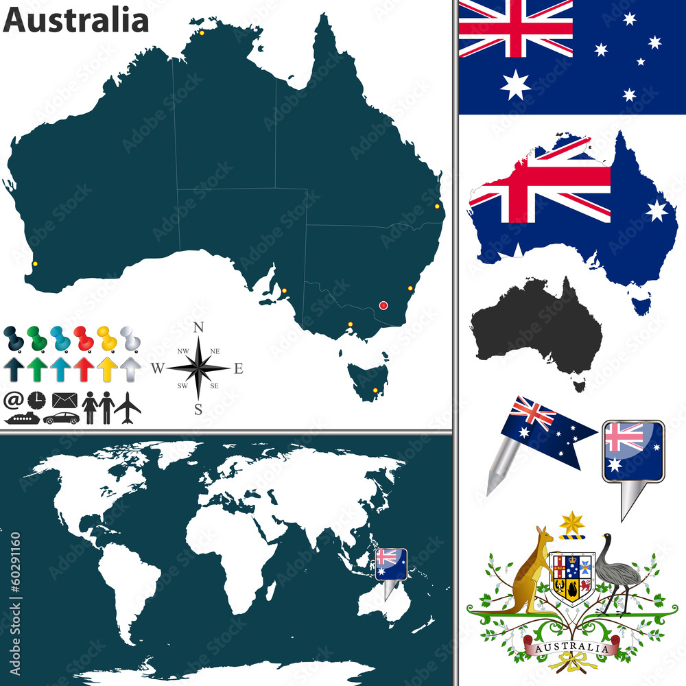 Obraz premium Map of Australia