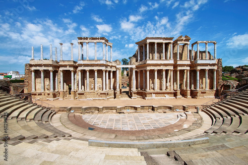 The Roman Theatre (Teatro Romano) at Merida, Spain