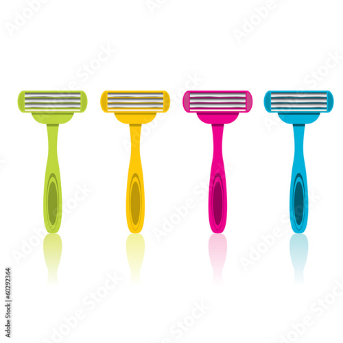 vector razorz icon isolated on white, disposable razor.