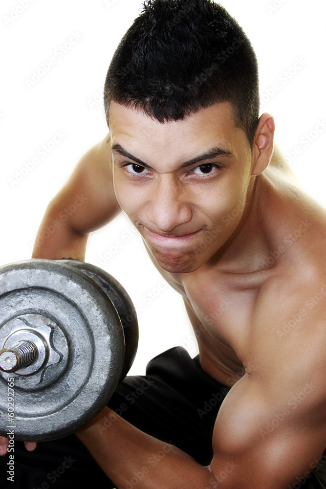 young and handsome man working out at gym young and handsome man working out at gym