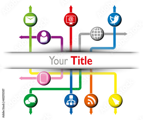 Infografica esempi frecce colorate Social media